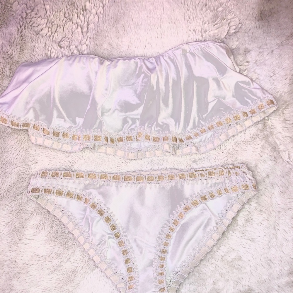 Platinum Bandeau style bikini SET